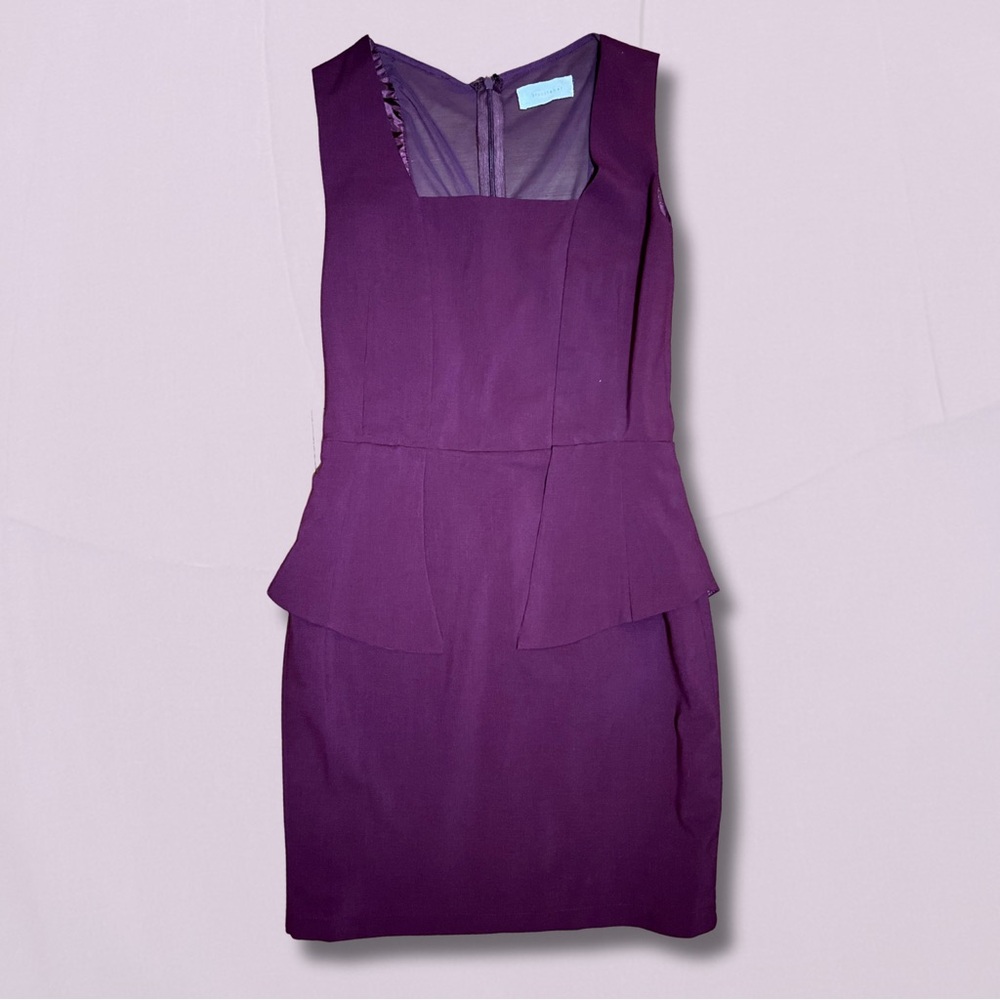 Chic Purple Sleeveless Mini Dress
